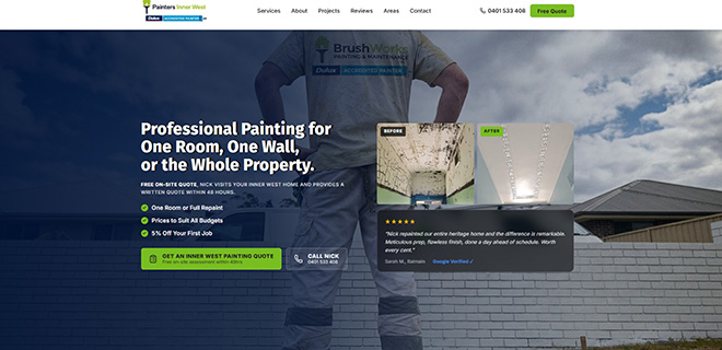Inner West Painters website